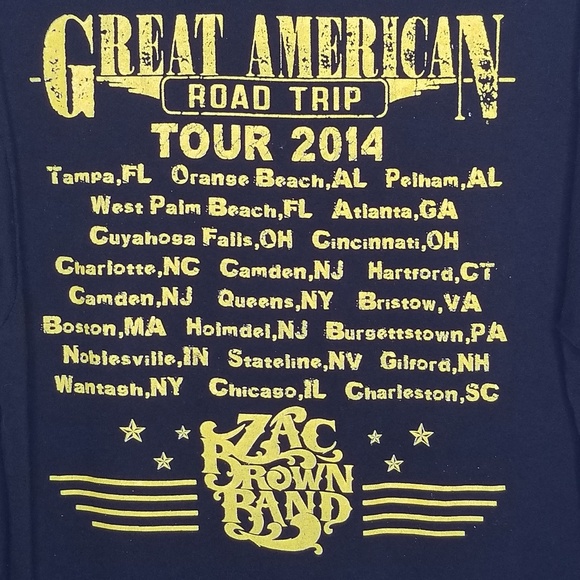 Zach Brown Band 2014 Concert T 2 sided size M - Picture 2 of 4
